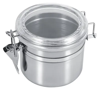 Produktbild von Omgoods - Luftdichte Vorratsdose - Kaffeebehälter - Lebensmittelbehälter mit Deckel - Edelstahl-Aufbewahrungsglas - Vakuumversiegelt - Geeignet für Nüsse, Tee, Haferflocken