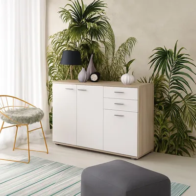 Produktbild von Meldola - Anrichte, 103x34x74h cm Walnuss, 2 Schubladen