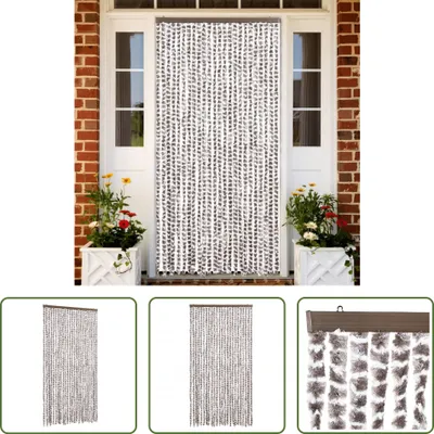 Obrázok produktu pre The Living Store Záclona Fly Taupe and White 100x200 cm Chenille