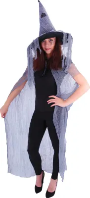Produktbild von Rappa Hexenumhang mit einem Erwachsenen-/Halloween -Hut