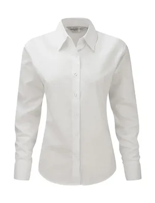 Produktbild von Russel Damen Business Oberteil Bluse T-Shirt Oberteil Shirt langarm, Größe:XL (42), Farbe:Weiß
