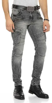 Produktbild von CD369 Herren Röhrenjeans mit coolen Applikationen