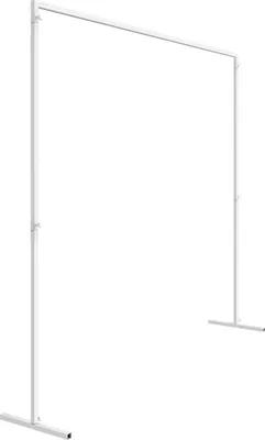 Produktbild von Ballonbogen Rahmen - Quadratisch 2 x 2 m - Höhenverstellbar - Eisen - Innen/Außen - Für Hochzeit/Party - Einfache Montage - Weiß