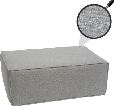 Zdjęcie produktu dla Otomana/akcesoria do sofy HWC-O54, podnóżek szezlong, tkanina 300g/m² 38x97x70cm ~ jasnoszary