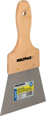 Image de Spatule de toit, manche en bois, lame en acier, 90 x 120 mm. Spatule à plâtre, spatule de peintre, spatule à plâtre, etc.