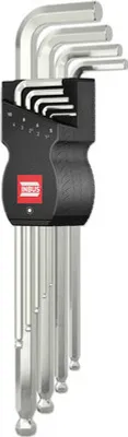 Produktbild von INBUS® 76893 Winkelschraubendreher Set 9tlg., 1.5–10mm, mit GeckoTip® & Kugelkopf — Germany