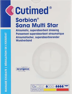 Obrázek produktu pro Cutimed Sorbion Sana Multistar obvaz na rány 11 cm 10 ks