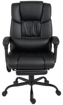Produktbild von Bürostuhl Ergonomisch mit Massagefunktion Schreibtischstuhl mit Fußstütze, Hoher Rückenlehne, Lendenstütze Schwarz