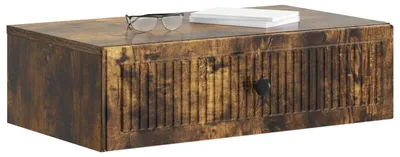 Obrázek produktu pro Nástěnný boční stůl Kouřový dub 59 x 34,5 x 17 cm