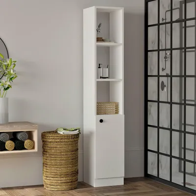 Produktbild von Leuca - Hochschrank, 30x30x170h cm Weiß, 3 Regalböden