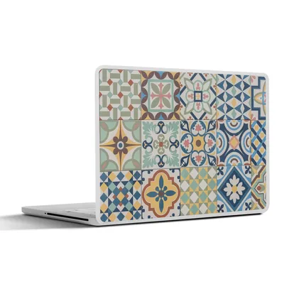 Produktbild von MuchoWow® Laptop Aufkleber Sticker Cover Vintage - Blumen - Design - Figuren 30x22 cm - Laptop-Sticker