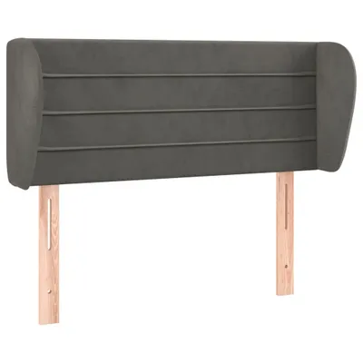 Produktbild von vidaXL Kopfteil mit Ohren Dunkelgrau 103x23x78/88 cm Samt
