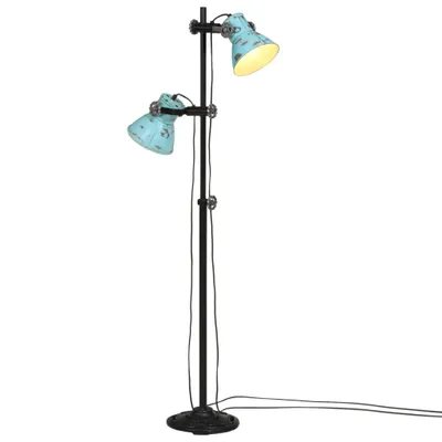 Obrázok produktu pre Podlahová lampa 25 W šmuhovaná modrá 25x25x90/140 cm E27