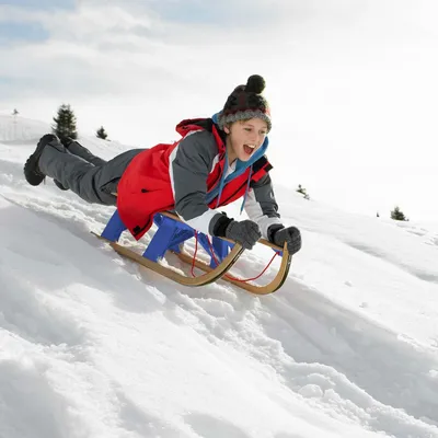 Produktbild von Klappschlitten Alpenflitzer mit Lehne