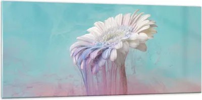 Produktbild von Bilder auf glas - Einteilig - Modern Grafik Blume - 120x50cm - Glasbilder - Wandbilder - Bilder - zum Aufhängen bereit - Wanddekoration aus Glas - Glas Bilder - Wandbild auf Glas - GAB120x50-4534