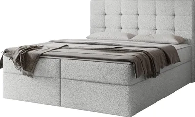 Produktbild von MIRJAN24 Boxspringbett Luanda Boucle, Doppelbett mit zwei Bettkästen und Matratze, Ehebett (Farbe: Lambi 11, Größe: 160x200 cm)