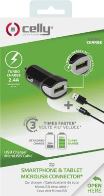 Produktbild von Autolader 2,4 A & Micro-USB-Kabel schwarz
