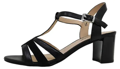 Image de Caprice - Sandales compensées pour femmes, modèle "Sandalette", couleur noire, pour un usage décontracté