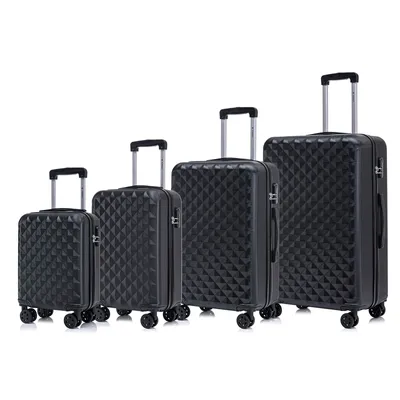 Royalty Rolls driedelige reiskoffer set (Zwart