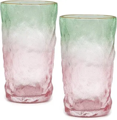 Produktbild von Wasser- und Cocktailgläser mit Gletschermuster, 350 ml, Set aus 2 Stück