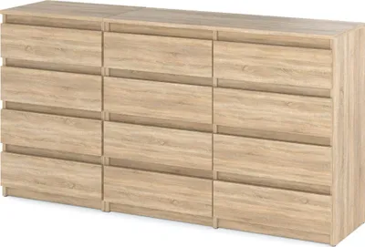 Zdjęcie produktu dla Komoda 12 Szuflad Szafka Pojemna Nowoczesna Rtv Stolik Salon 180Cm Sonoma