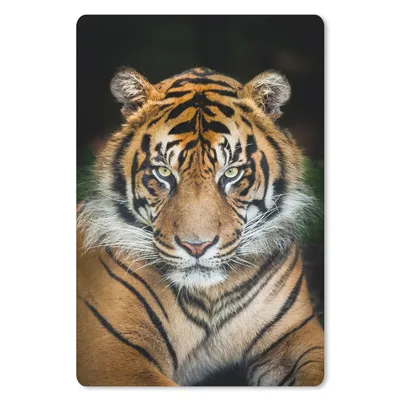 Produktbild von MuchoWow® Mauspad Mousepad Tiger - Schwarz 18x27 cm - Mousepads - Maus Mat - Pad - Mausunterlage