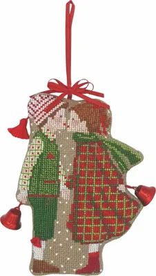 Produktbild von Le Bonheur des Dames Kreuzstich Set "Weihnachtspaar", Zählmuster, 9,5x12,5cm