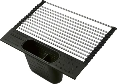 Produktbild von Faltbarer Wäscheständer mit Abtropffläche, Stahlgitter für Spüle, 44x28cm, TADAR roll up 9510