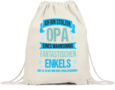 Produktbild von Ich Bin Stolzer Opa Turnbeutel Gymsack Familie Großvater Opa Liebe Glück Stolz Enkel Enkelkinder Verwandtschaft Geschenke