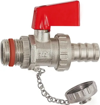 Produktbild von Riegler KFE-Kugelhahn, Messing vernickelt, G 1/2, Tülle LW 13