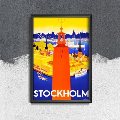 Produktbild von Poster - Canvas - Leinwand - 42 cm x 59,4 cm - Schweden Stockholm