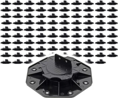 Produktbild von XPOtool Set 100x Stelzlager für Terrassen, 2700kg, 18-28mm, höhenverstellbare Stellfüße für Terrassendielen, Platten und Planken