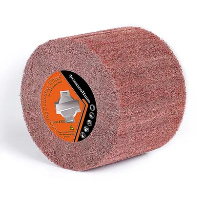 Produktbild von 320# Schleifwalzen Bürste Kunstfaserbürste für Satinierer, 12x10cm Reibfestzur Schleifbürste Holz Metall Stein Renovieren Oxid Schmutz Lack entfernen
