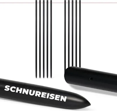 Produktbild von Novatool 10er-Set Schnureisen Ø16 x 800mm, Schnurnägel Schnurnagel Erdnägel für Richtschnur, Richtschnurhalter Erdnagel Eisenstange Pflasternagel Erdungsstange Stab Rankhilfe Nivellierstaange