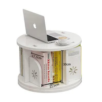 Produktbild von 360home Bücherregal Kompakt drehbar multifunktional Regal PVC 1 Ebene weiß 33*46cm