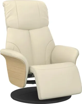 Image de Fauteuil relax avec repose-pieds Crème Similicuir