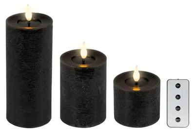 Produktbild von Lumineo LED-Wachskerzen 3er-Set