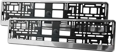Produktbild von Kennzeichenhalter in Chrom Spiegelbild Satz 2 Stück Kennzeichen Nummernschild Halter für EU KFZ-Kennzeichen einfache Montage the EU
