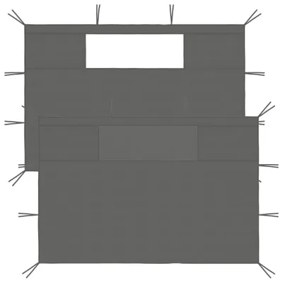 Image de VIDAXL -SEITER -Seitenwände mit Windamen 2 St. Anthracite -Kleidung