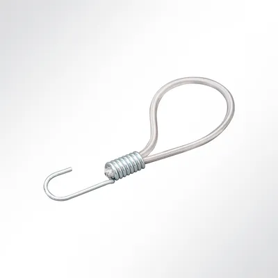 Produktbild von Lysel Expanderschlingen mit Spiralhaken I, (LxD) 200x6mm in grau (10 Stück)