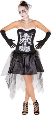 Produktbild von dressforfun® Frauenkostüm y Skelett Lady