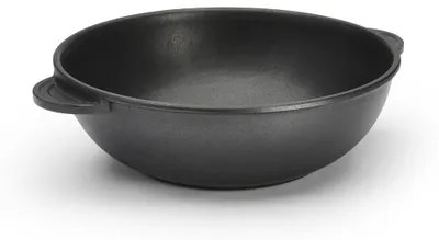 Wok 32 cm, antihaftbeschichtet, Aluminium, schwarz, 2 Griffe