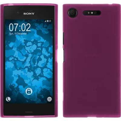 Produktbild von PhoneNatic Case kompatibel mit Sony Xperia XZ1 - pink Silikon Hülle matt Cover