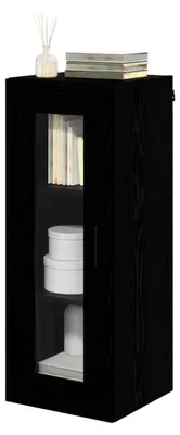 Produktbild von Hängeschrank für das Badezimmer, Eiche Schwarz, 34,5 x 34 x 90 cm