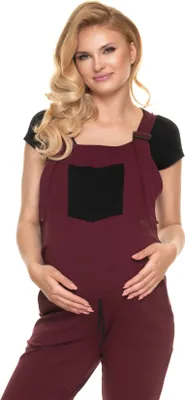 Obrázek produktu pro PeeKaBoo Dámské těhotenské kalhoty s laclem Dreaded bordó S/M