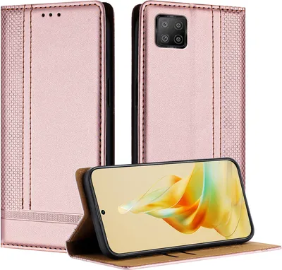 Produktbild von Handyhülle für OPPO A73 4G Leder Flip Klappbare Schutzhülle mit Standfunktion Pink