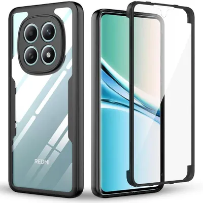 Produktbild von Handyhülle 360° mit Displayschutz für Xiaomi Redmi Note 15 5G / POCO M8 5G, Techsuit ColorVerse, Transparent mit schwarzen Rahmen