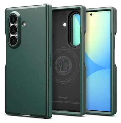 Produktbild von Spigen Tough Armor Pro Backcover MagFit Samsung Galaxy Z Fold 8 Ultra - Abyss Green