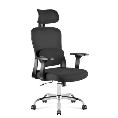 Image de MARK ADLER Manager 3.2 | Chaise de bureau ergonomique avec soutien lombaire et appuie-tête réglable | Noir
