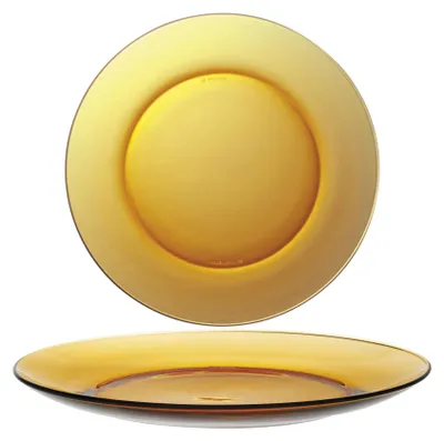Image de Assiette à dessert Duralex Lys Amber Orange Diamètre 190 Mm - Lot de 6 pcs.